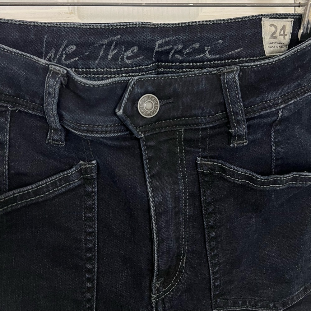 Free People Navy Skinny Jeans